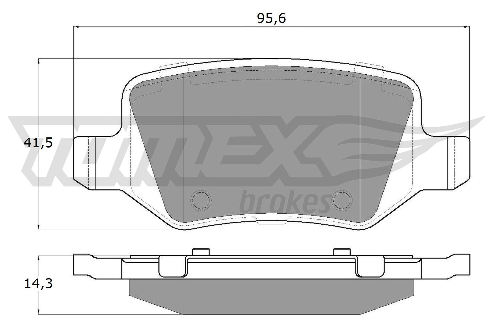 Sada brzdových platničiek kotúčovej brzdy TOMEX Brakes